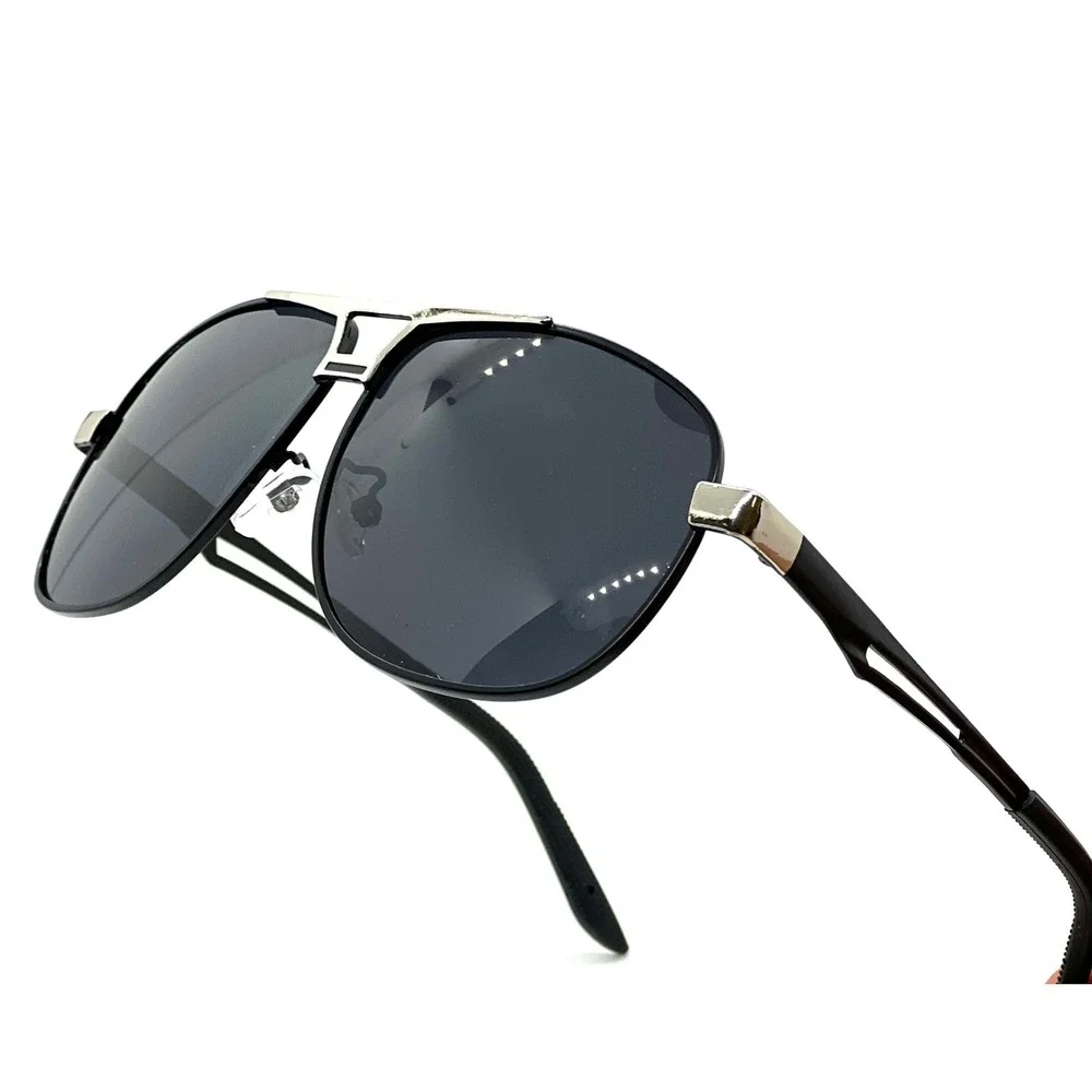 Aviator Sunglasses Men Polarized‎ Metal Frame Dark Lens Driving Eyewear Shades